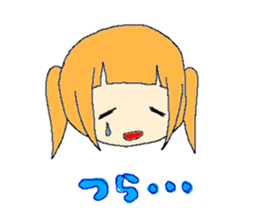 The girl who is a twin tail sticker #6592674