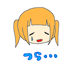 The girl who is a twin tail sticker #6592674