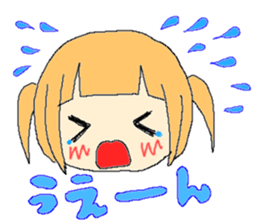 The girl who is a twin tail sticker #6592676