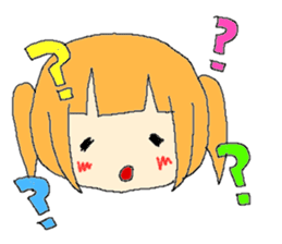 The girl who is a twin tail sticker #6592677