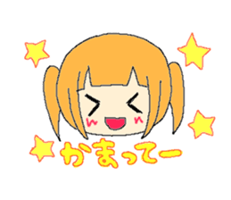 The girl who is a twin tail sticker #6592679