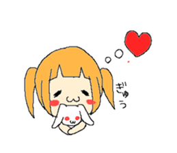 The girl who is a twin tail sticker #6592685