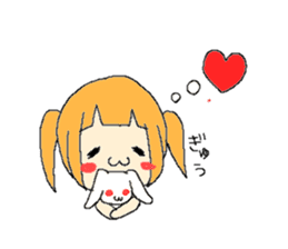 The girl who is a twin tail sticker #6592685