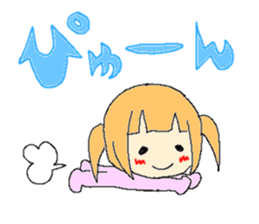 The girl who is a twin tail sticker #6592693