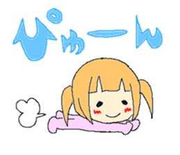 The girl who is a twin tail sticker #6592693