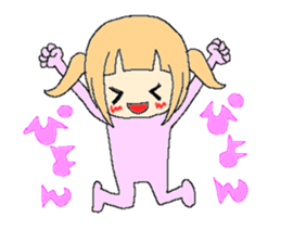 The girl who is a twin tail sticker #6592694