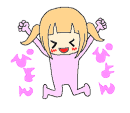 The girl who is a twin tail sticker #6592694