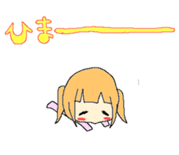 The girl who is a twin tail sticker #6592698