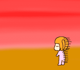 The girl who is a twin tail sticker #6592699