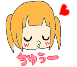 The girl who is a twin tail sticker #6592700