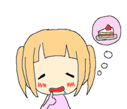 The girl who is a twin tail sticker #6592701