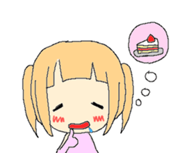 The girl who is a twin tail sticker #6592701