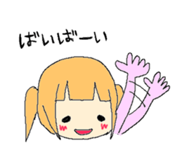 The girl who is a twin tail sticker #6592703