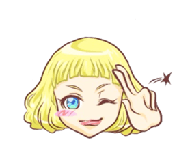 Girl with an eye in a sea(Emoticon) sticker #6592905