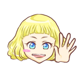 Girl with an eye in a sea(Emoticon) sticker #6592907