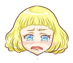 Girl with an eye in a sea(Emoticon) sticker #6592915