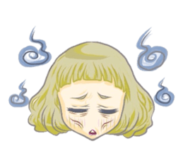 Girl with an eye in a sea(Emoticon) sticker #6592916