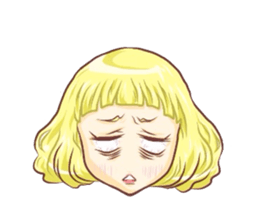 Girl with an eye in a sea(Emoticon) sticker #6592935