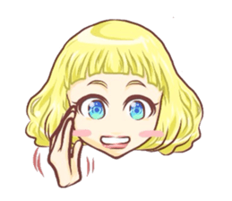 Girl with an eye in a sea(Emoticon) sticker #6592941