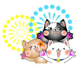 Cat *3 chick (one's own pace) dog sticker #6593784