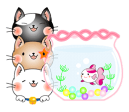 Cat *3 chick (one's own pace) dog sticker #6593785