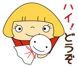 Cute girl! Flower Mountain climbing2 sticker #6595304