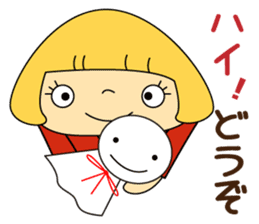 Cute girl! Flower Mountain climbing2 sticker #6595304