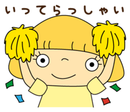 Cute girl! Flower Mountain climbing2 sticker #6595314