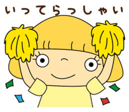 Cute girl! Flower Mountain climbing2 sticker #6595314