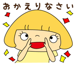 Cute girl! Flower Mountain climbing2 sticker #6595315