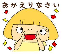 Cute girl! Flower Mountain climbing2 sticker #6595315