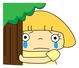 Cute girl! Flower Mountain climbing2 sticker #6595318