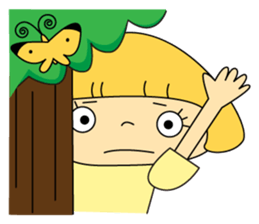 Cute girl! Flower Mountain climbing2 sticker #6595319