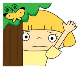 Cute girl! Flower Mountain climbing2 sticker #6595319