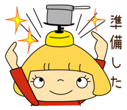 Cute girl! Flower Mountain climbing2 sticker #6595325