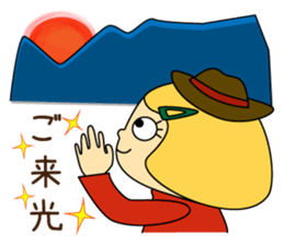 Cute girl! Flower Mountain climbing2 sticker #6595328