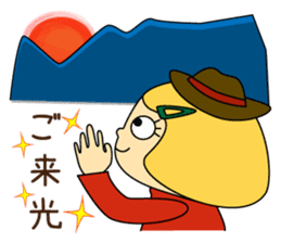 Cute girl! Flower Mountain climbing2 sticker #6595328