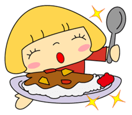 Cute girl! Flower Mountain climbing2 sticker #6595332