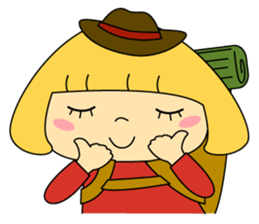 Cute girl! Flower Mountain climbing2 sticker #6595333