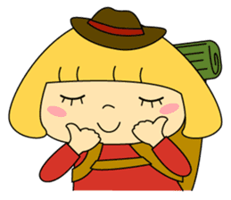 Cute girl! Flower Mountain climbing2 sticker #6595333