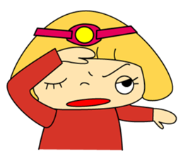 Cute girl! Flower Mountain climbing2 sticker #6595334