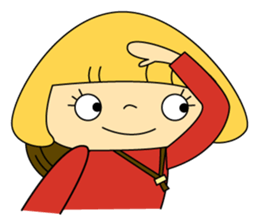 Cute girl! Flower Mountain climbing2 sticker #6595335