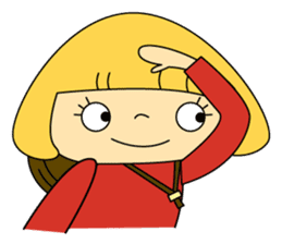 Cute girl! Flower Mountain climbing2 sticker #6595335