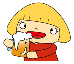 Cute girl! Flower Mountain climbing2 sticker #6595338