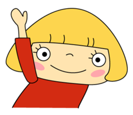 Cute girl! Flower Mountain climbing2 sticker #6595342