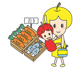 FRUITY MOMMY AND BABY sticker #6596254