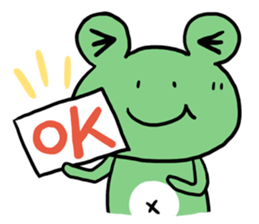 "WA WA"- the happy frog sticker #6596504