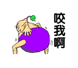 Sweet potatoes man sticker #6596593