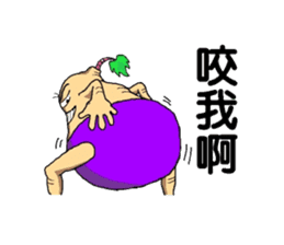 Sweet potatoes man sticker #6596593