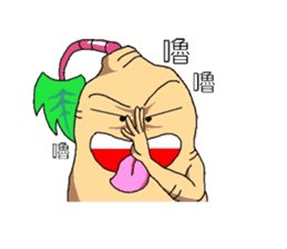 Sweet potatoes man sticker #6596610